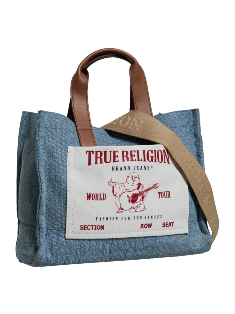 ***True Religion Medium Buddha Pocket Tote Bag***